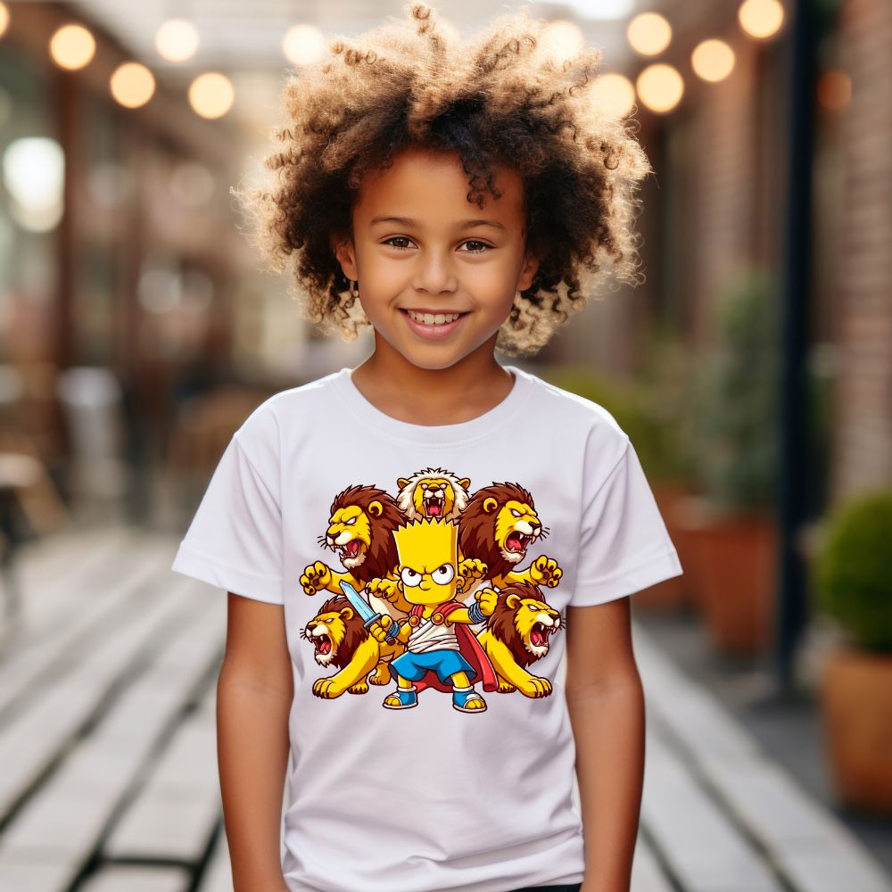 Camiseta Infanto Juvenil Personagens Bart Simpsons Gladiador