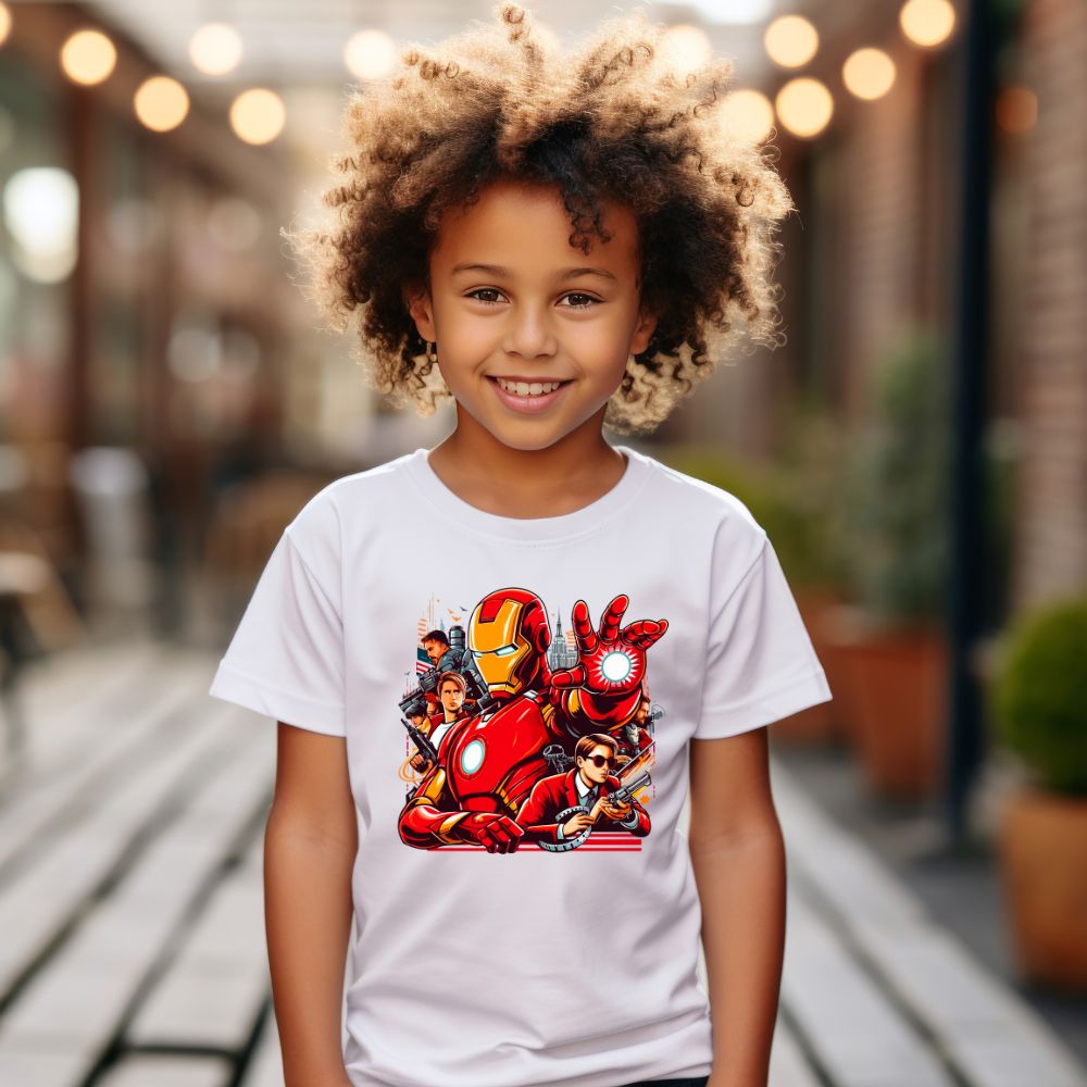 Camiseta Infanto Juvenil Personagens Homem De Ferro Vingadores Stark