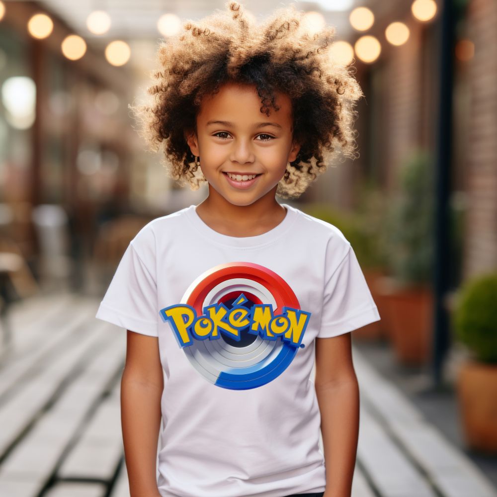 Camiseta Infanto Juvenil Personagens Pokémon Pokebola