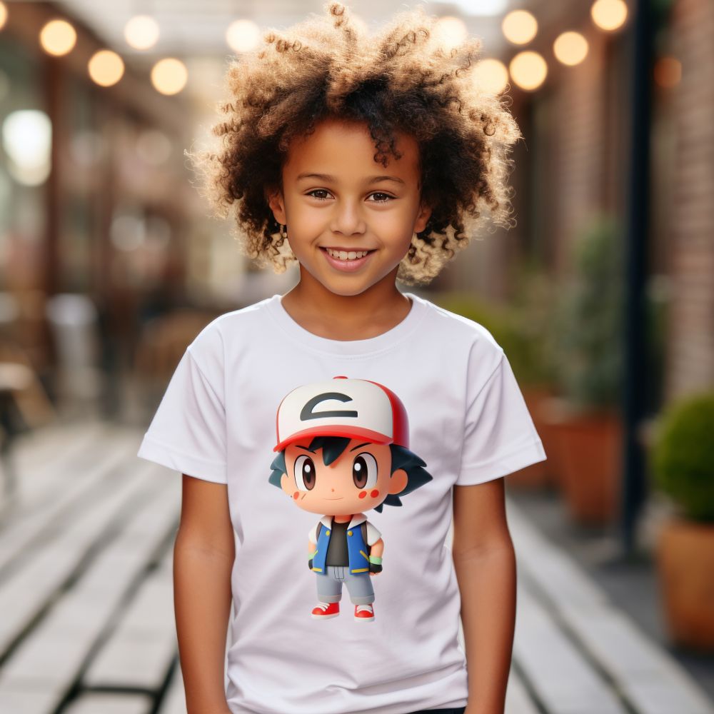 Camiseta Infanto Juvenil Personagens Pokémon Infantil Anime Desenho 02