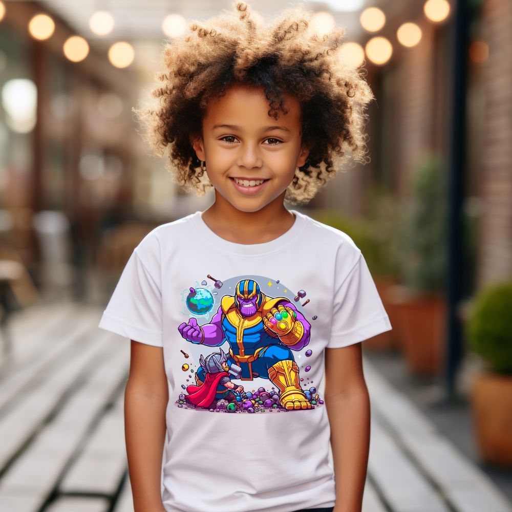 Camiseta Infanto Juvenil Personagens Thanos Vilão Personagem