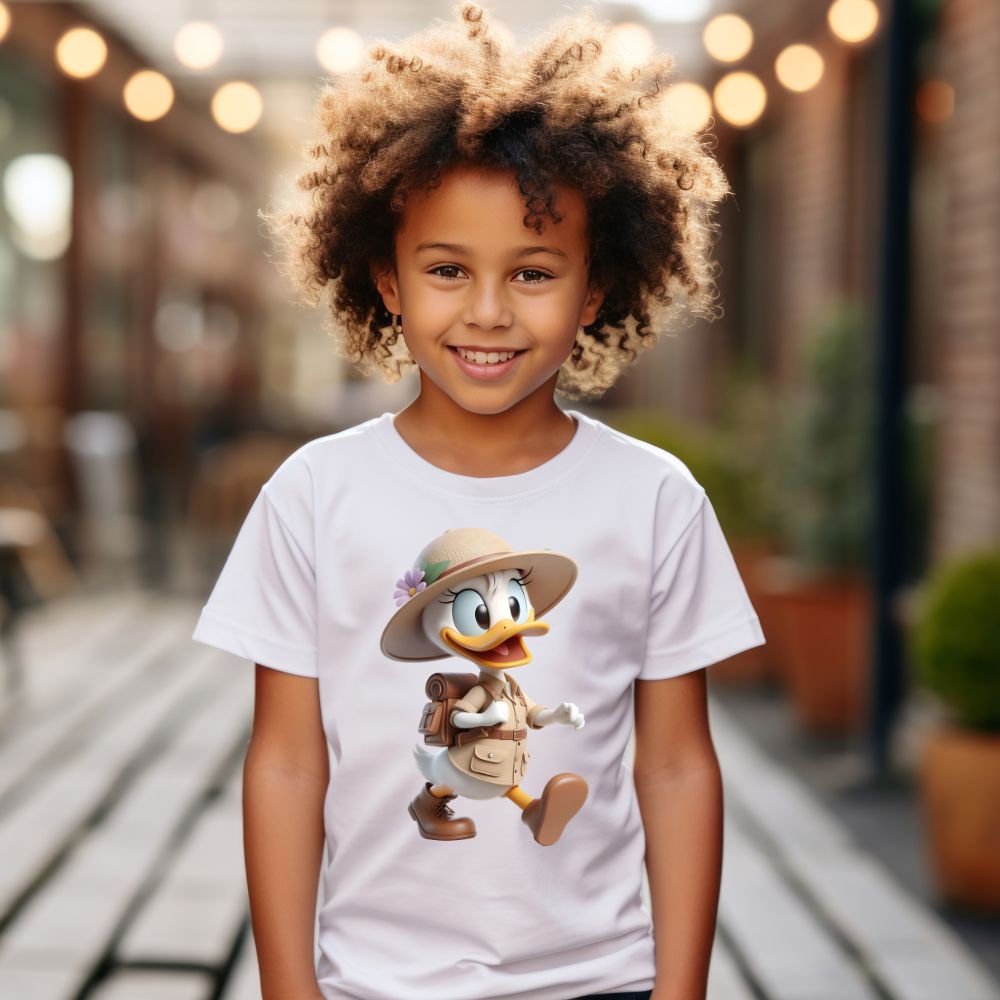 Camiseta Infanto Juvenil Personagens Disney - Daisy Donald