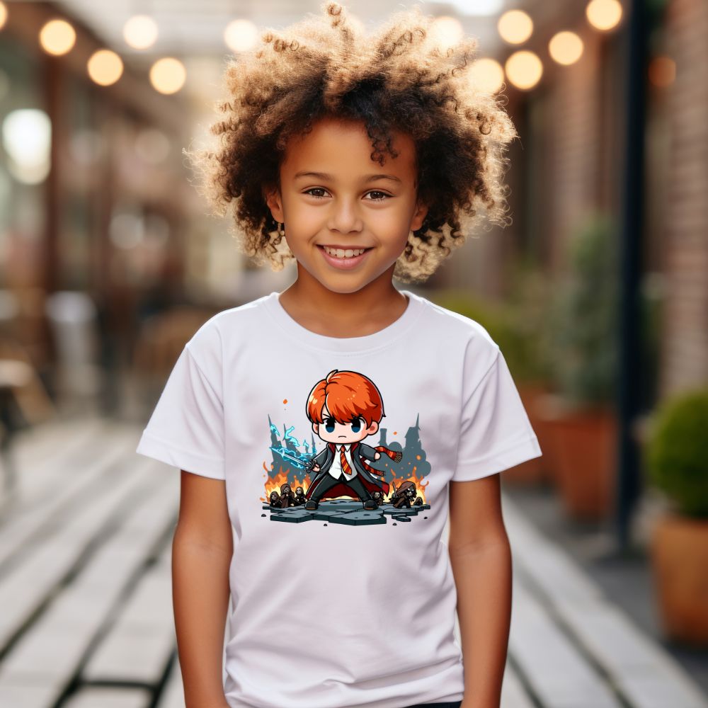 Camiseta Infanto Juvenil Personagens Harry Potter Ron Weasley