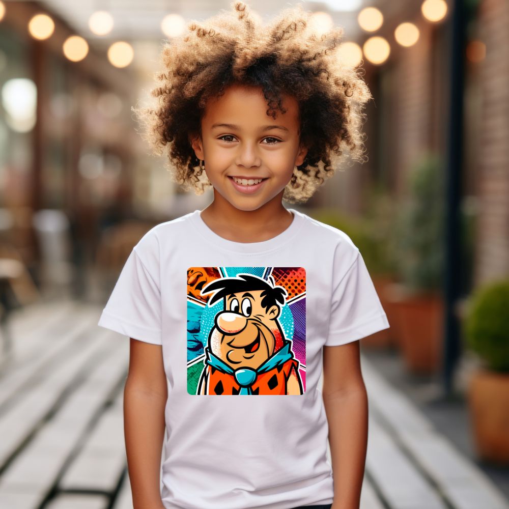 Camiseta Infanto Juvenil Personagens Fred The Flintstones desenho animado