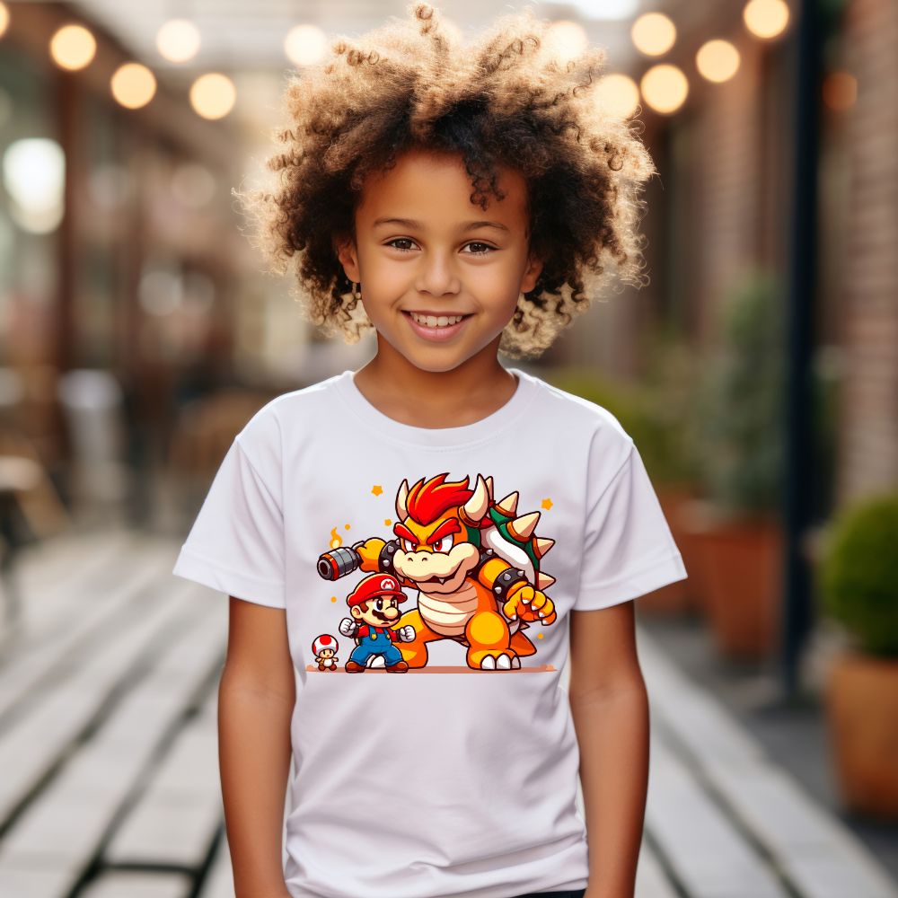 Camiseta Infanto Juvenil Personagens Super Mario World 04