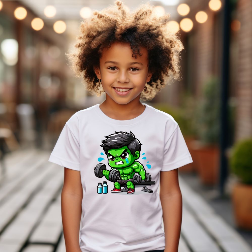 Camiseta Infanto Juvenil Personagens Heróis Hulk Gym