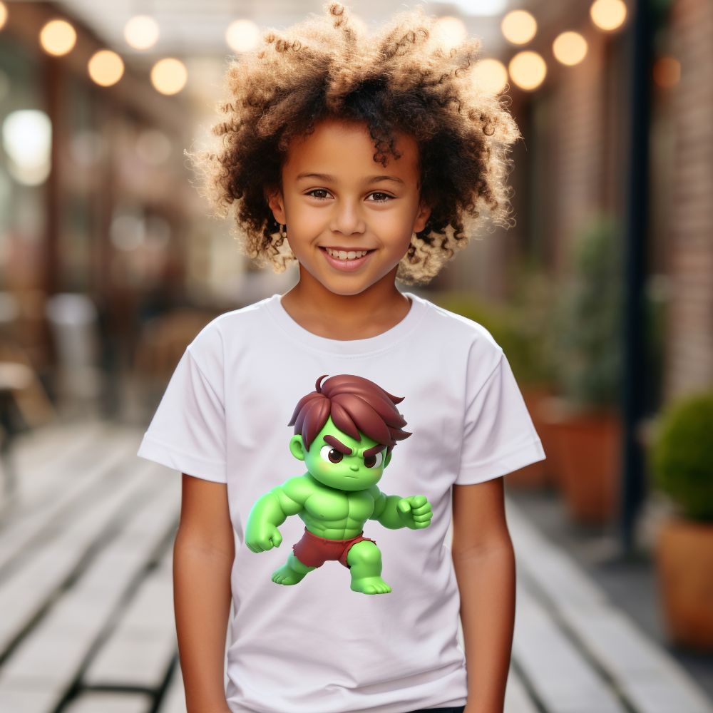 Camiseta Infanto Juvenil Personagens Hulk Mini Heróis