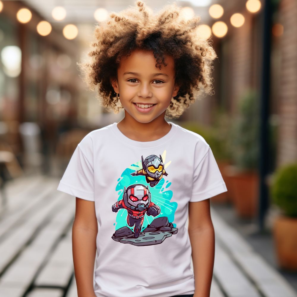 Camiseta Infanto Juvenil Personagens Super Heróis Homem Formiga