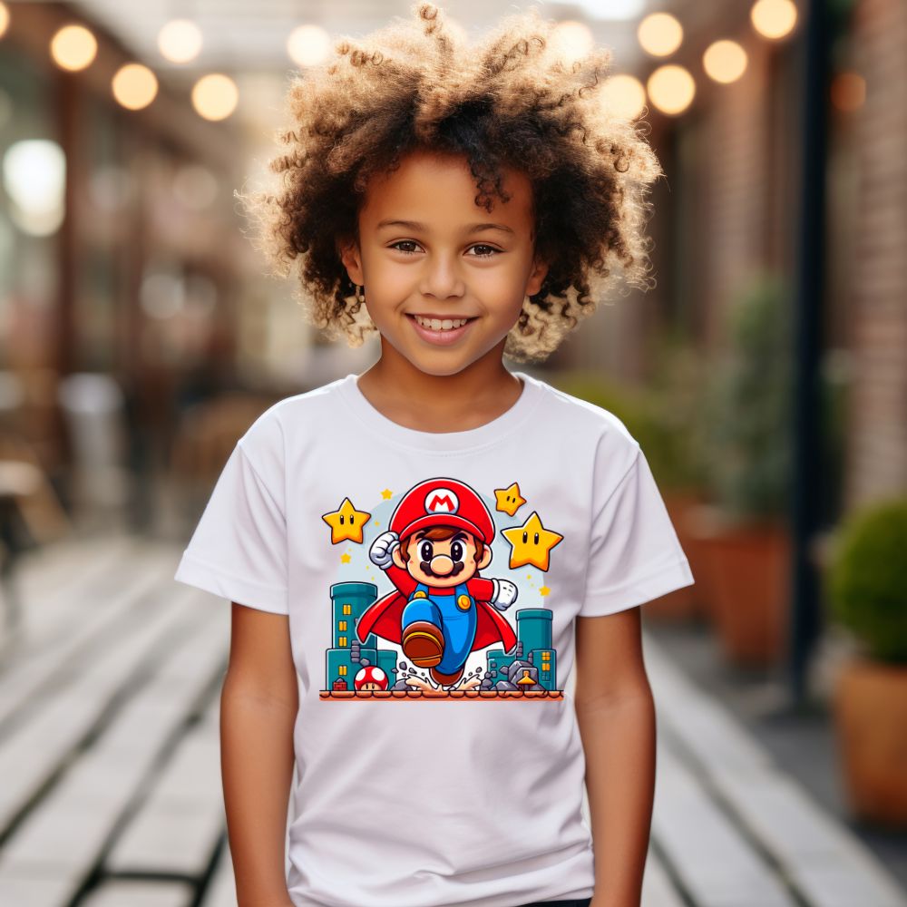 Camiseta Infanto Juvenil Personagens Super Mario World 05