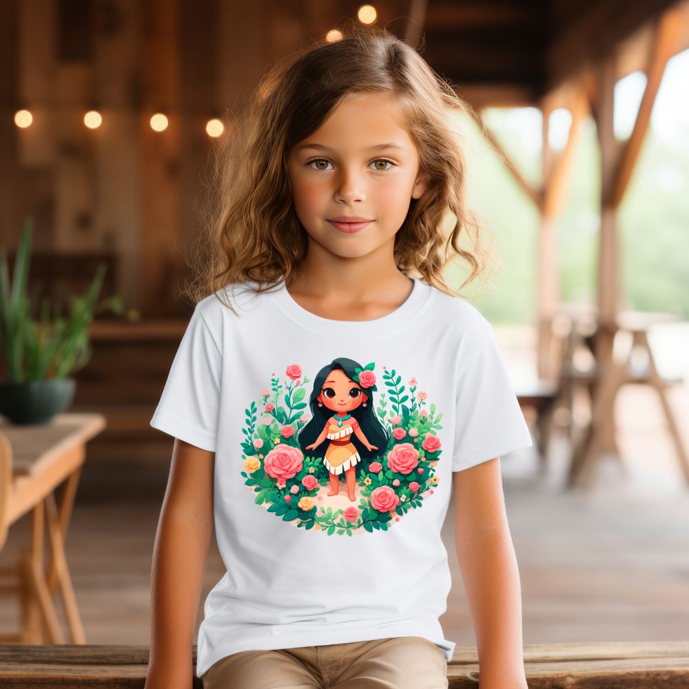 Camiseta Infanto Juvenil Personagens Princesa Moana