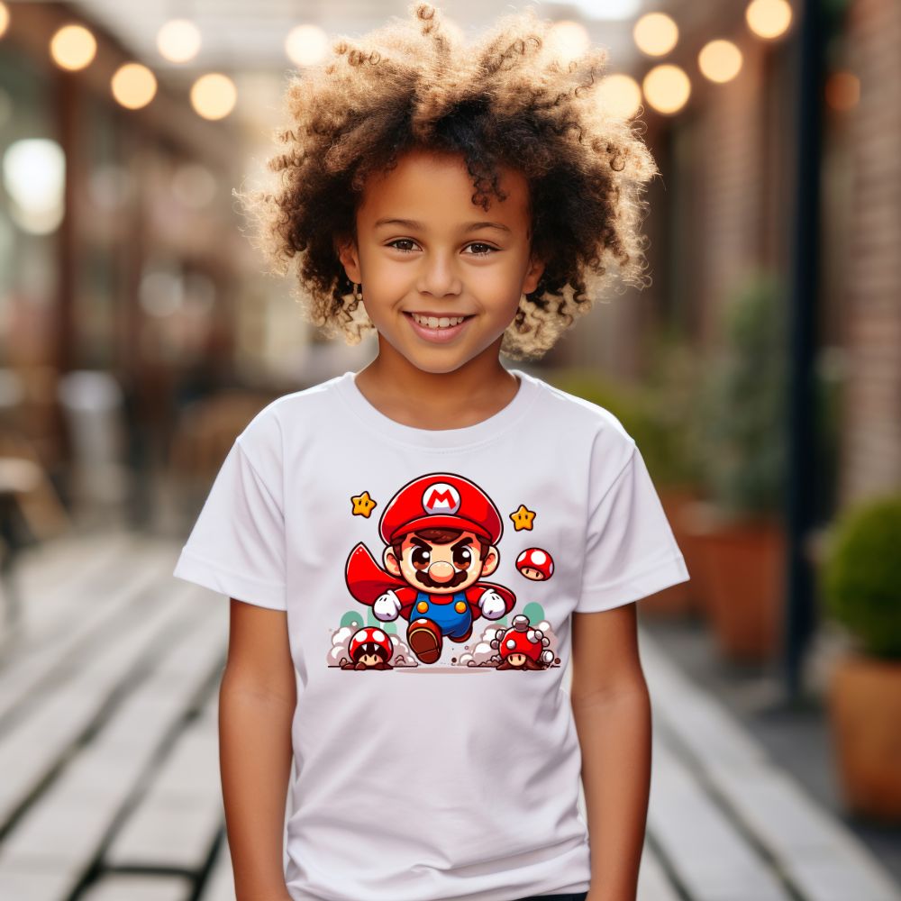 Camiseta Infanto Juvenil Personagens Super Mario World 02