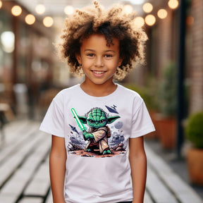 Camiseta Infanto Juvenil Personagens Star Wars Geek Serie Baby Yoda 02