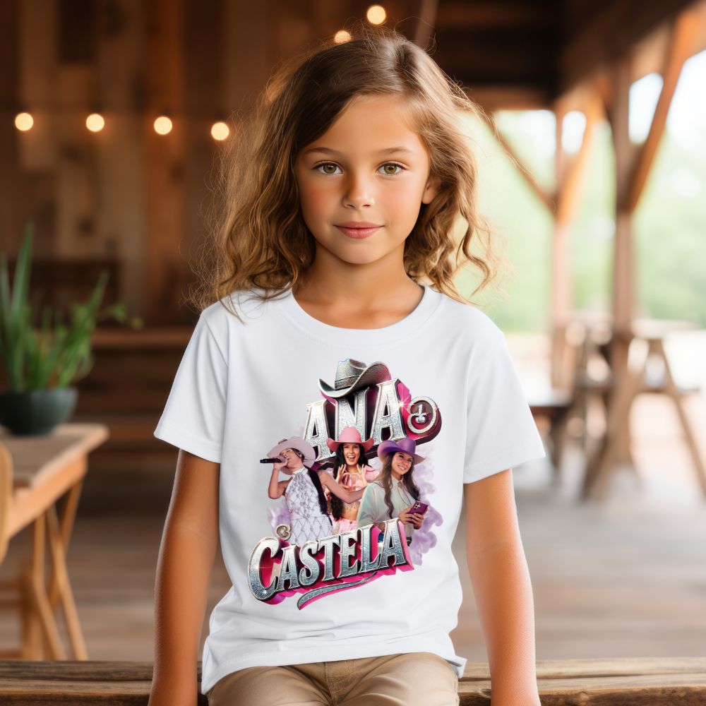Camiseta Infanto Juvenil Cantora Sertanejo Ana Castela Boiadeira