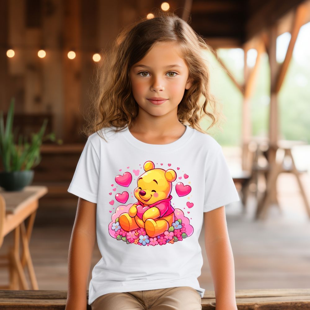Camiseta Infanto Juvenil Personagens Ursinho Pooh