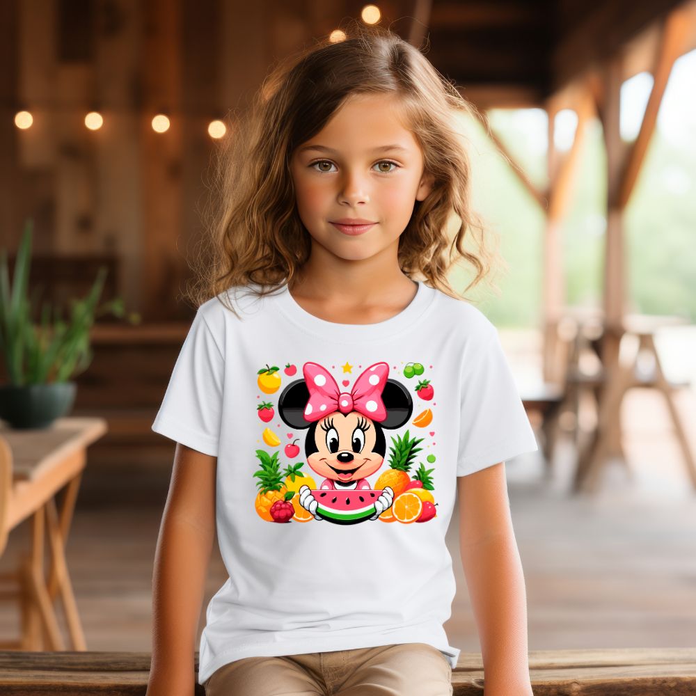 Camiseta Infanto Juvenil Personagens Minnie Personagem Feminina 01