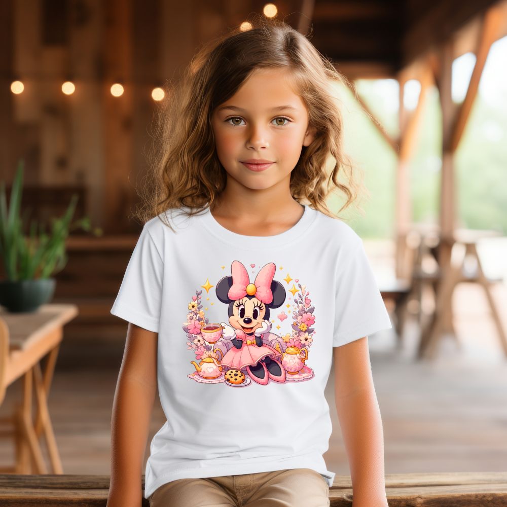 Camiseta Infanto Juvenil Personagens Minnie Personagem Feminina