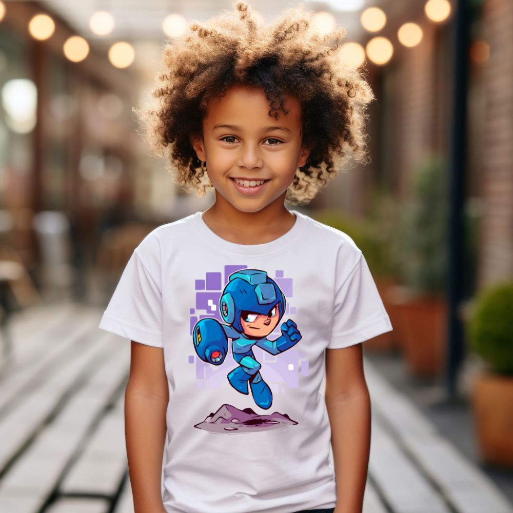 Camiseta Infanto Juvenil Personagens Mega Men Game Series anime