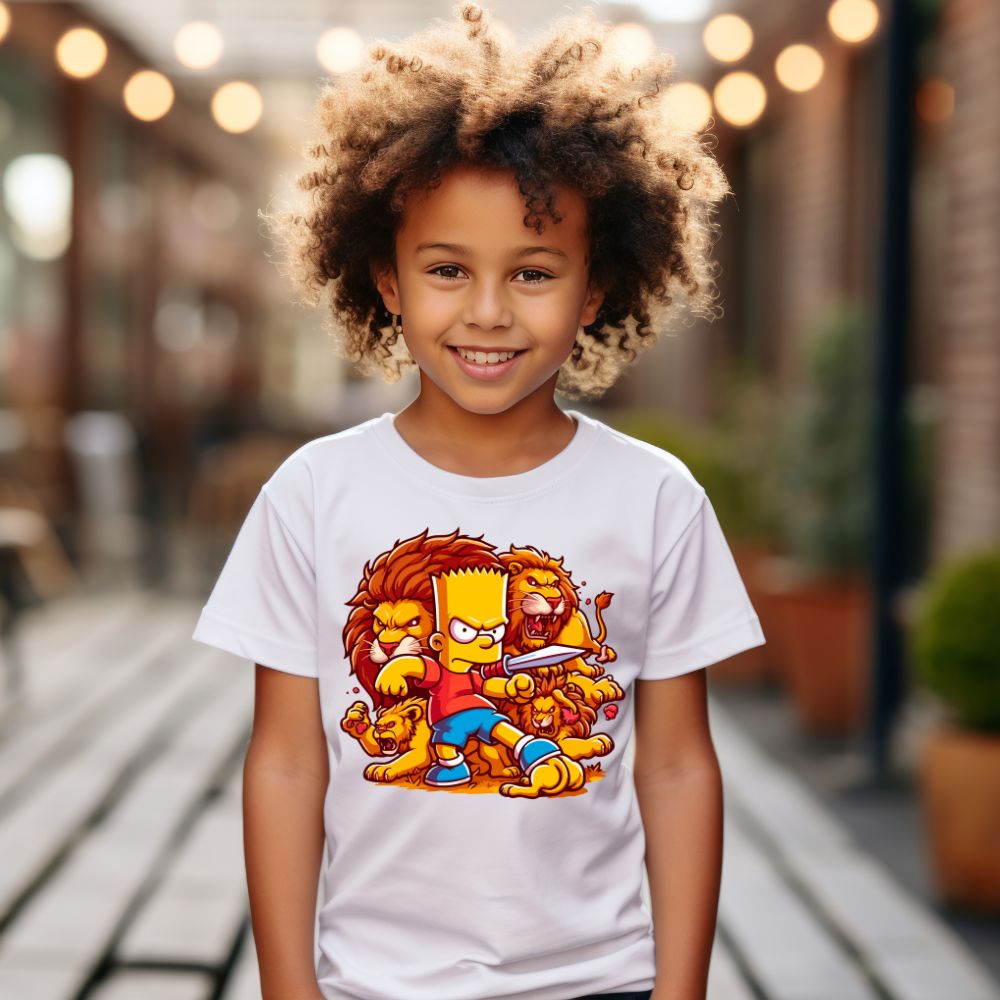 Camiseta Infanto Juvenil Personagens Bart Simpsons Gladiador 02