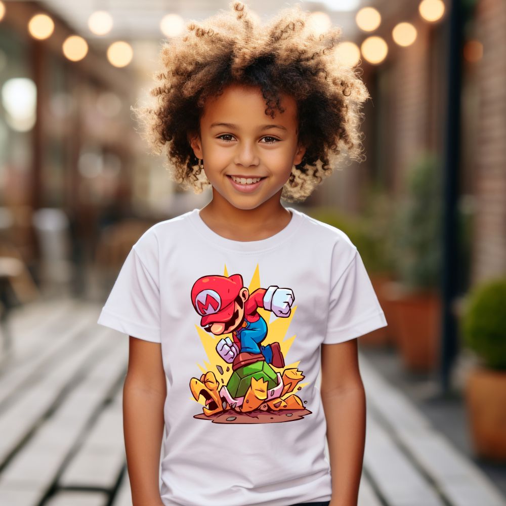 Camiseta Infanto Juvenil Personagens Super Mario Bros