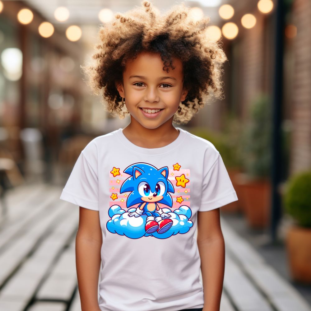 Camiseta Infanto Juvenil Personagens Sonic Desenho animado