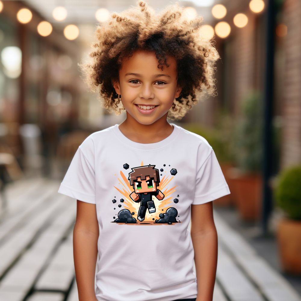 Camiseta Infanto Juvenil Personagens Jogos Games Minecraft