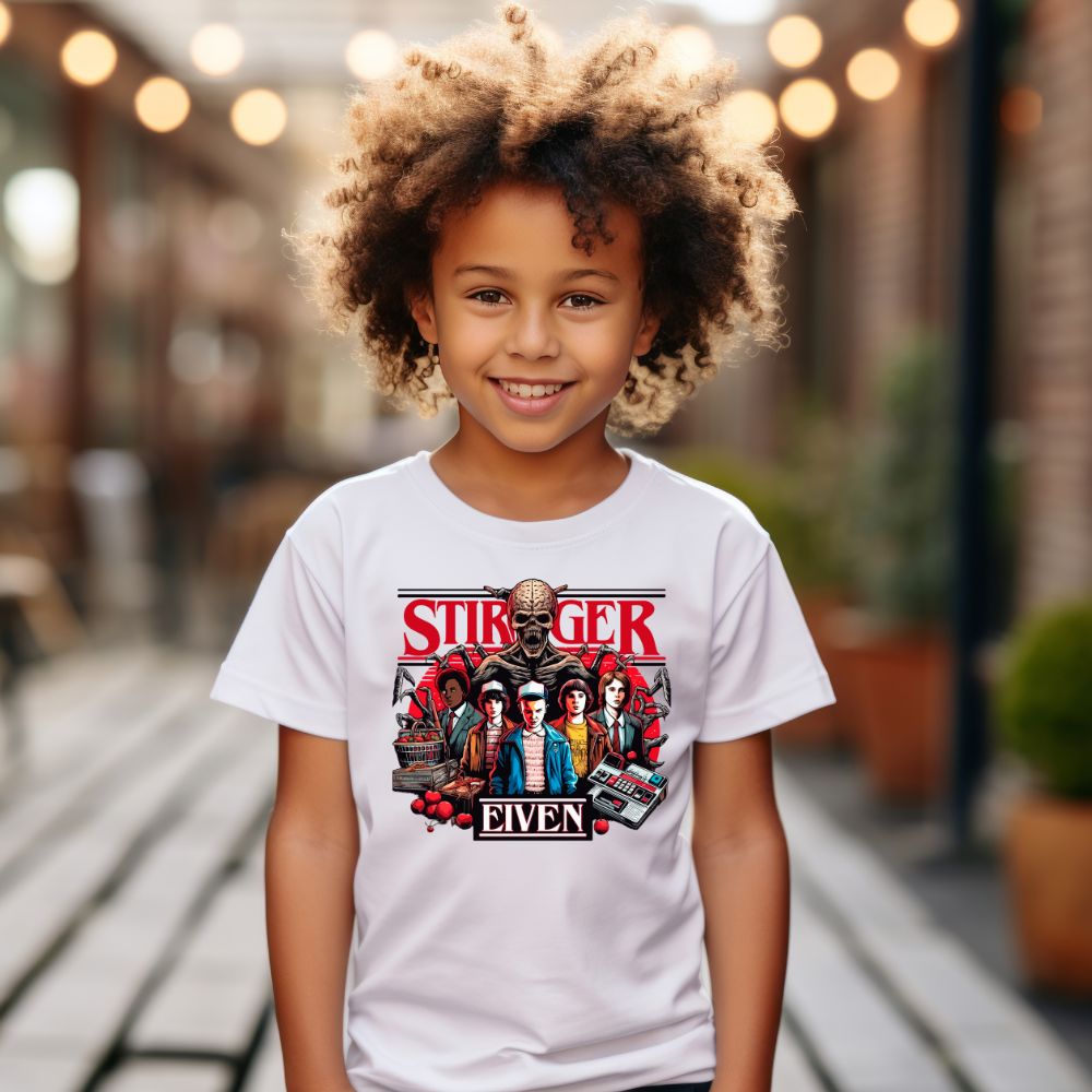 Camiseta Infanto Juvenil Personagens Stranger Things 04