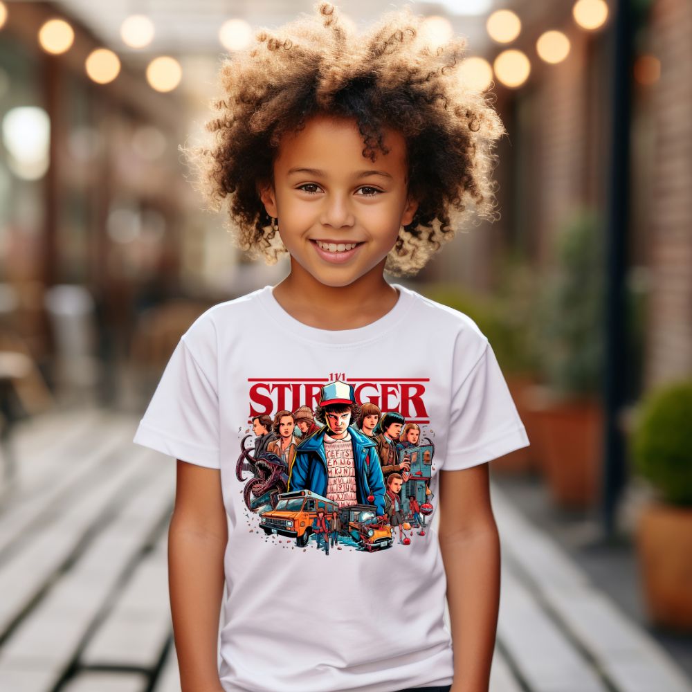 Camiseta Infanto Juvenil Personagens Serie Stranger Things 01