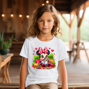 Camiseta Infanto Juvenil Personagens Feminina Minnie 01