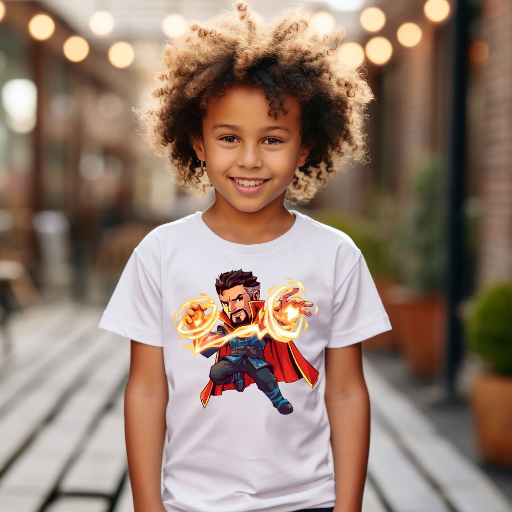 Camiseta Infanto Juvenil Personagens Super Heróis Doutor Estranho