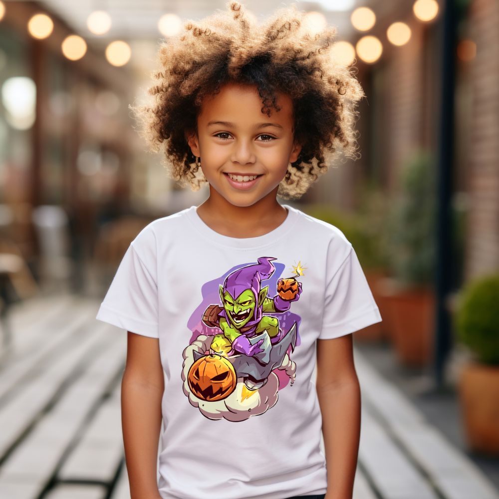 Camiseta Infanto Juvenil Personagens Homem Aranha Duende Verde