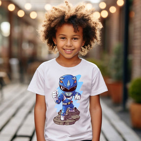 Camiseta Infanto Juvenil Personagens Power Rangers Azul