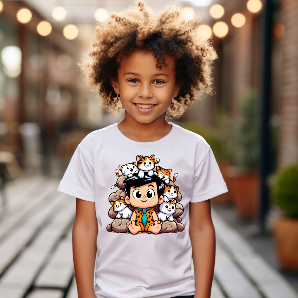 Camiseta Infanto Juvenil Personagens Baby Fred The Flintstones desenhos