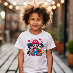 Camiseta Infanto Juvenil Personagens Heróis Super Mario