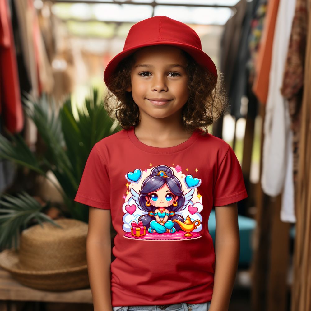 Camiseta Infanto Juvenil Personagens Princesa Jasmine 01