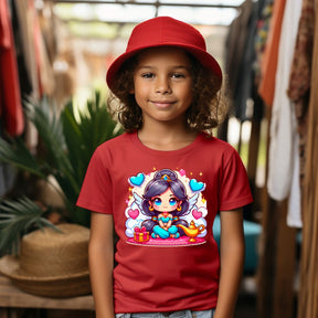Camiseta Infanto Juvenil Personagens Princesa Jasmine 01
