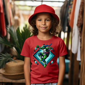 Camiseta Infanto Juvenil Personagens Tartarugas Ninjas Leonardo