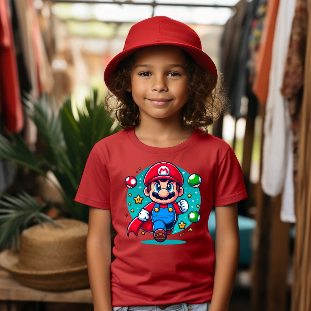 Camiseta Infanto Juvenil Personagens Super Mario Bros World