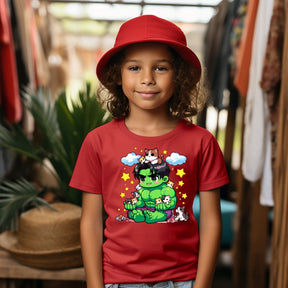 Camiseta Infanto Juvenil Personagens Hulk Gatinhos