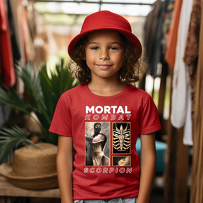 Camiseta Infanto Juvenil Personagens Jogos Games Mortal Kombat Scorpions