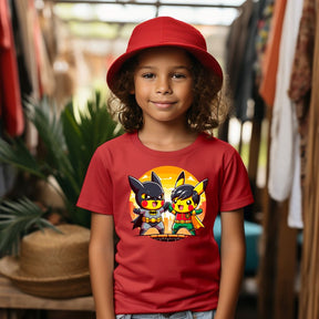 Camiseta Infanto Juvenil Personagens Pikachu Super Heróis