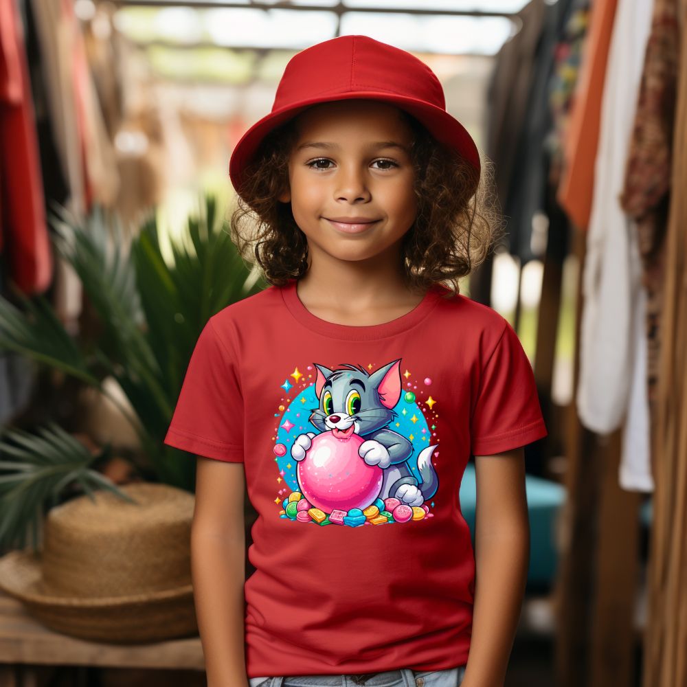Camiseta Infanto Juvenil Personagens Tom e Jerry kids