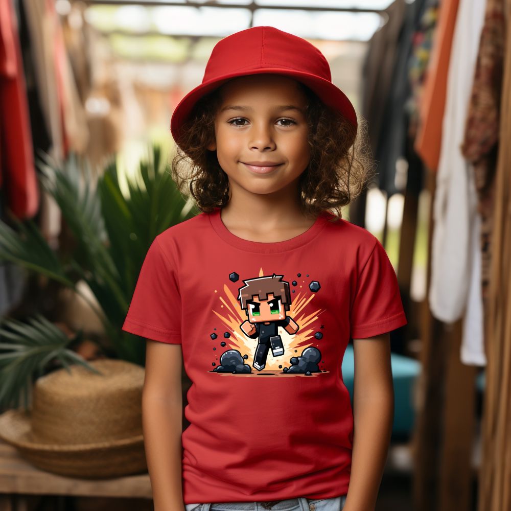 Camiseta Infanto Juvenil Personagens Jogos Games Minecraft