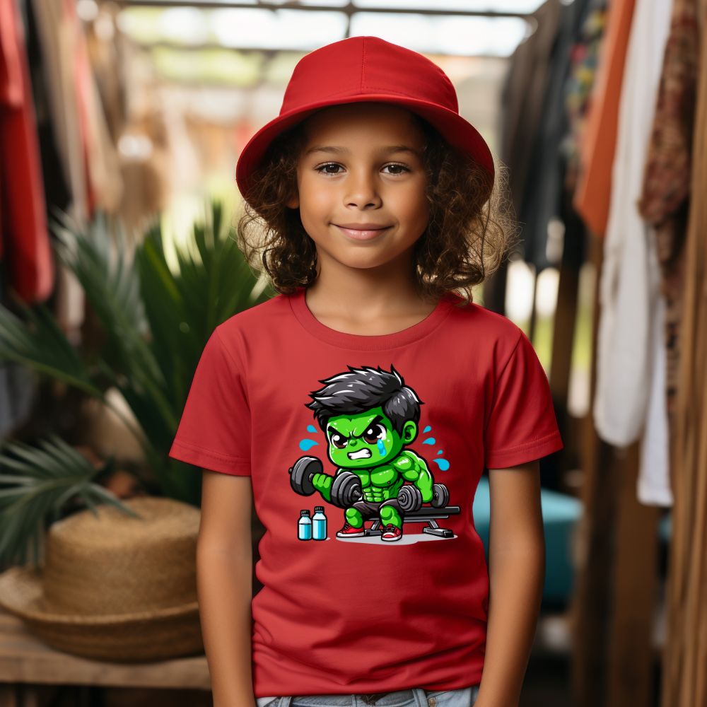 Camiseta Infanto Juvenil Personagens Heróis Hulk Gym
