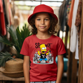 Camiseta Infanto Juvenil Personagens Bart Simpsons Rock Roll