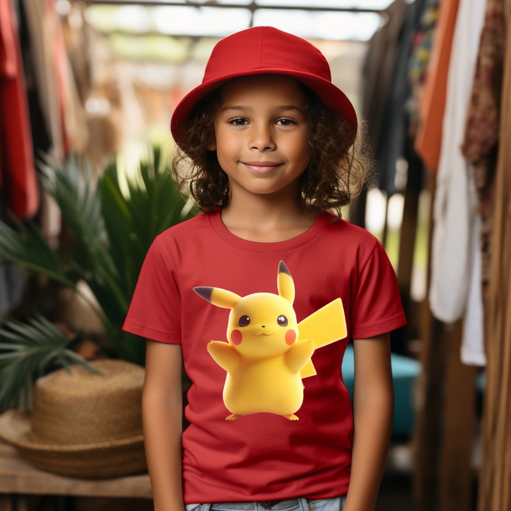 Camiseta Infanto Juvenil Personagens Pikachu Pokémon Clássico 03