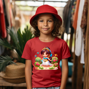 Camiseta Infanto Juvenil Personagens Princesa Jasmine Aladdin