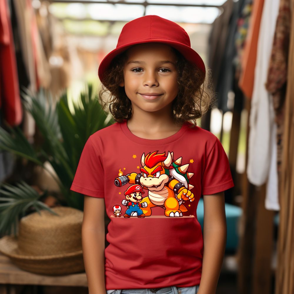 Camiseta Infanto Juvenil Personagens Super Mario World 04