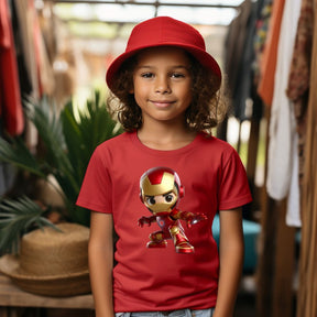 Camiseta Infanto Juvenil Personagens Homem de Ferro Mini Heróis