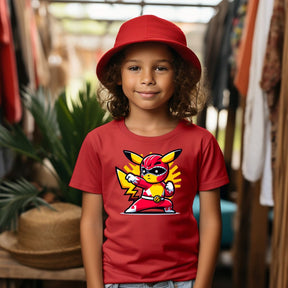 Camiseta Infanto Juvenil Personagens Pikachu Heróis Power Rangers