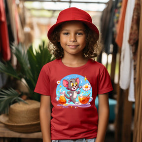 Camiseta Infanto Juvenil Personagens Tom e Jerry Camisa Infantil Unissex